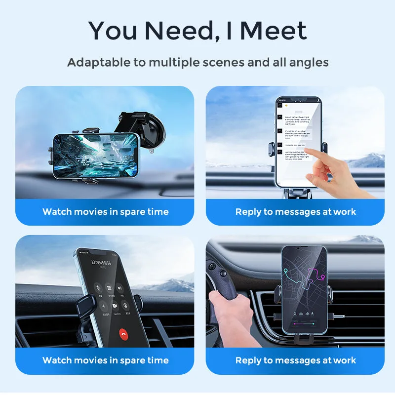 G4 Universal Car Mount Phone Holder Mechanical Firmly Lock 360 Rotating Vehicle Air Outlet Cell Phone Stand for All Phones — photo 4
