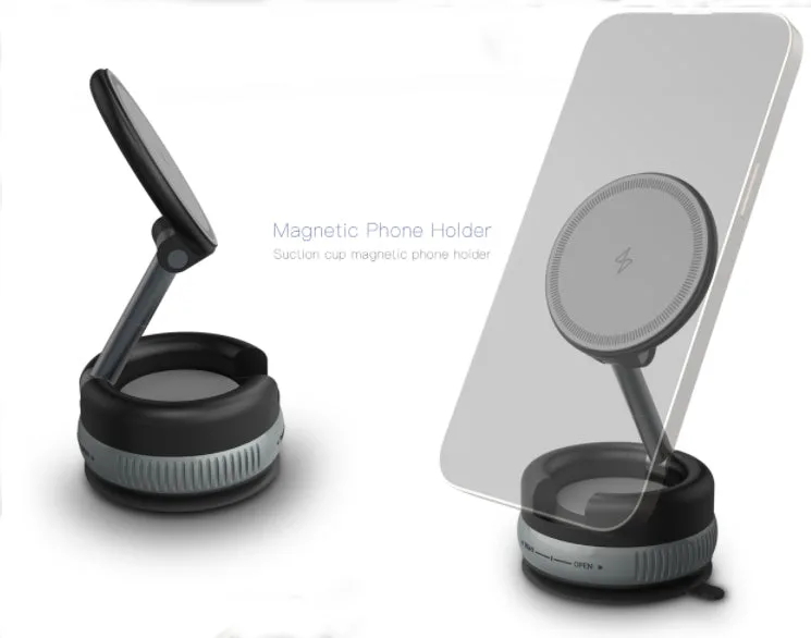 G12 Vacuum Magnetic Car Mount Holder, Strong Magnet Full Glue Smartphone GPS Phone Stand — photo 2