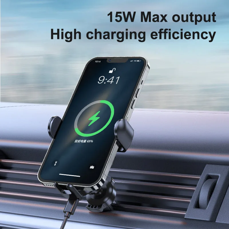 W4 Auto Aim Coil 15W Rapid Wireless Car Charger Holder for iPhone/Samsung/Android — photo 4