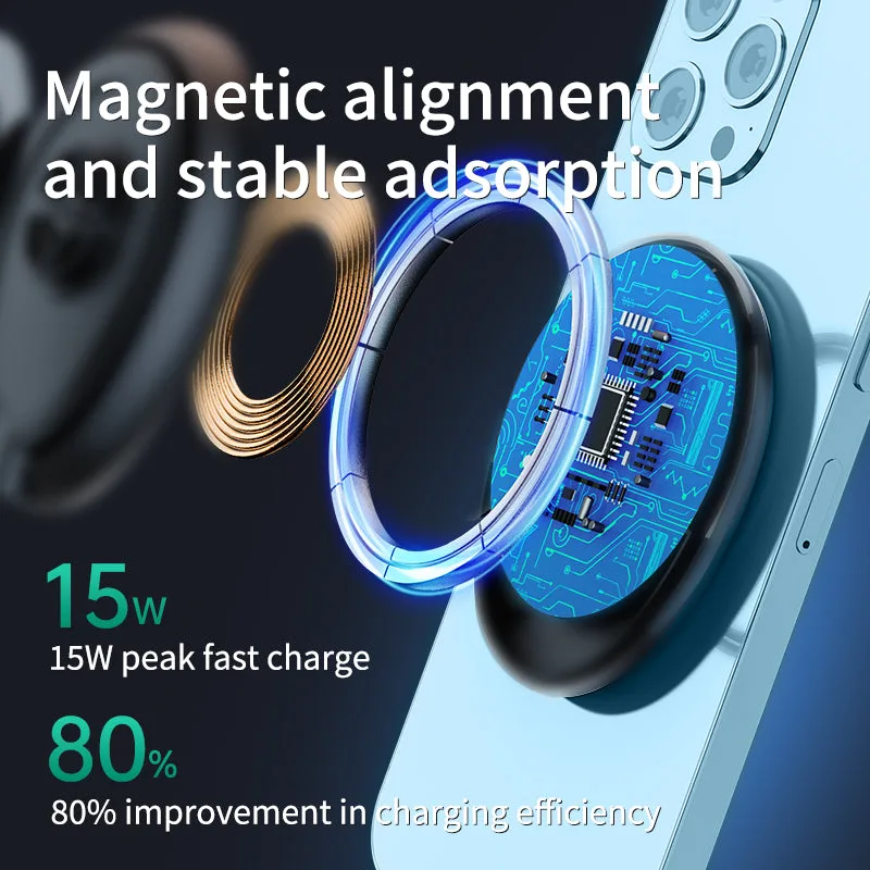 M1 Magsafe Car Mount Wireless Charger OEM 15W Rapid Charging Speed Air Vent Car Chargers for iPhone12/13/14/15/16 — photo 3