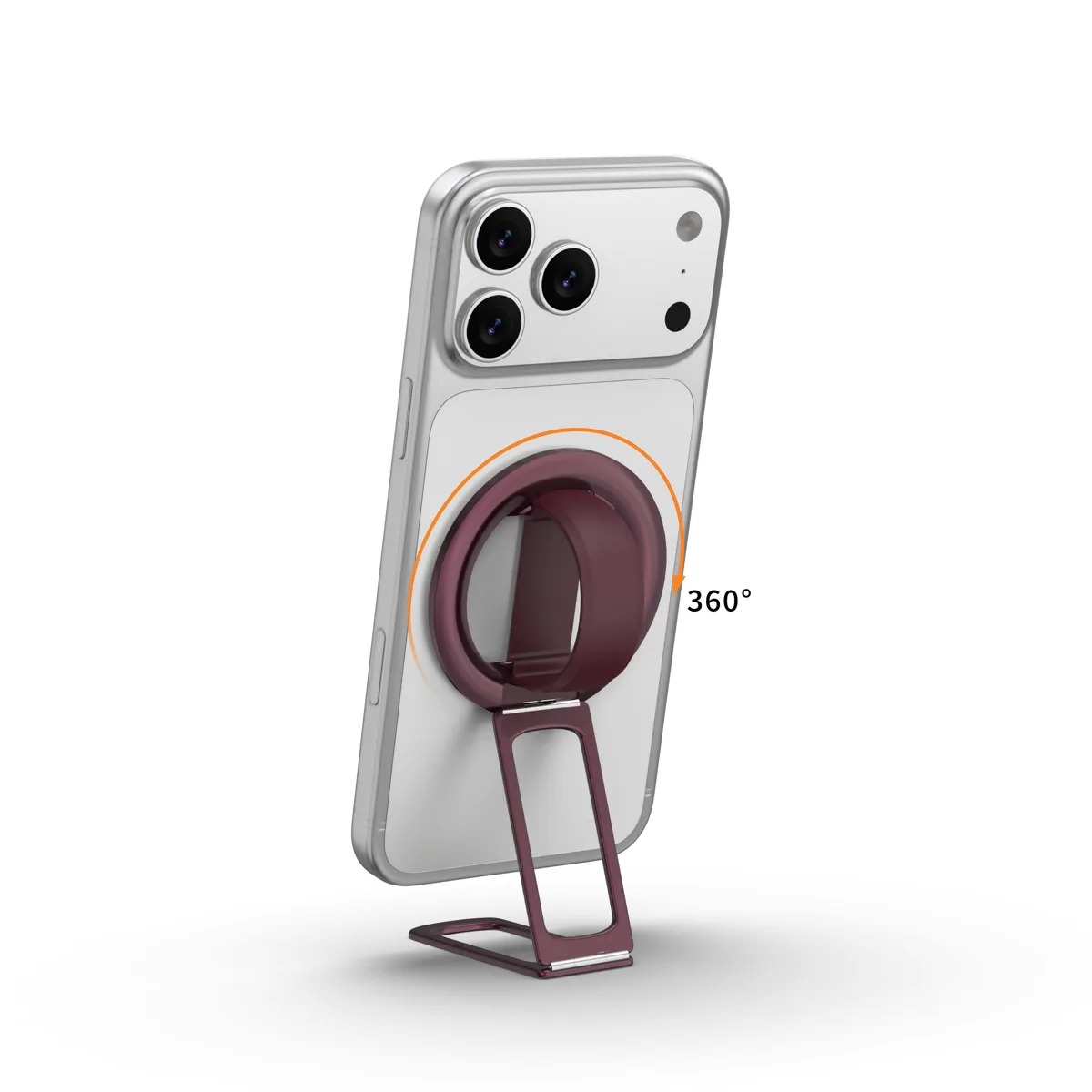 H18 Plus Double Folding 360 ° rotating ball magnetic phone ring/grip holder strap — photo 2