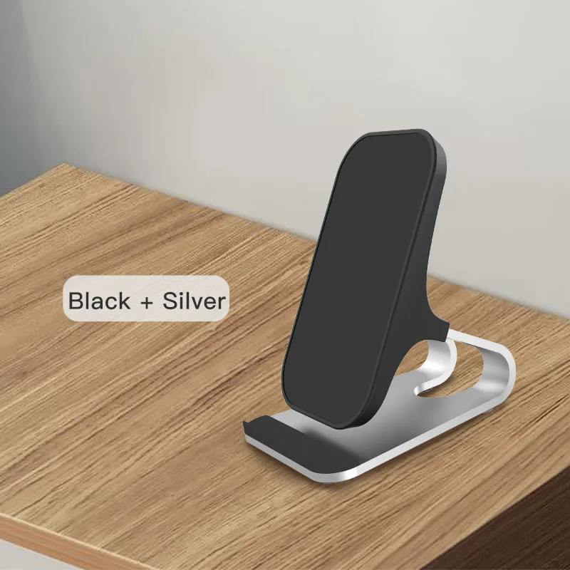 Aluminium Alloy Dual Coils Wireless Charger Universal 15W Fast Wireless Chargers Holder for Android/iPhone/Samsung — photo 5