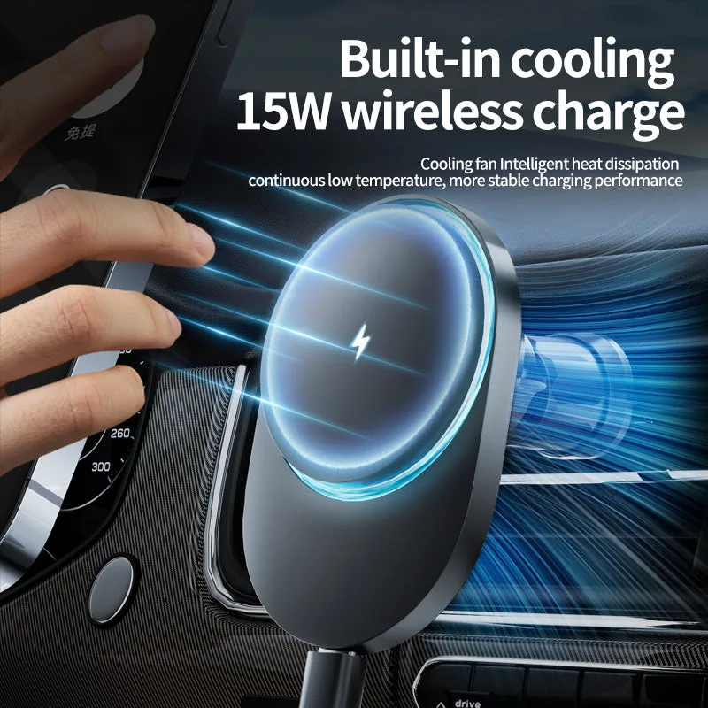 M5 Magsafe Wireless Car Charger Holder with Cooling Fan for iPhone12/13/14/15/16/17 — photo 2