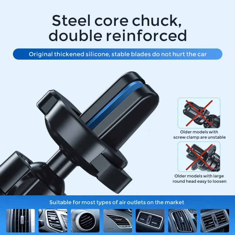 G4 Universal Car Mount Phone Holder Mechanical Firmly Lock 360 Rotating Vehicle Air Outlet Cell Phone Stand for All Phones — photo 3