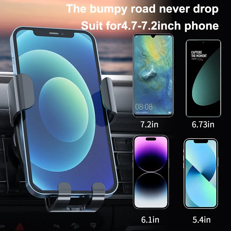 G11 Universal Gravity Car Smartphone Holder Aluminium Alloy Air Vent Car Mount Auto Grip Cellphone GPS Stand for iPhone/Samsung — photo 5