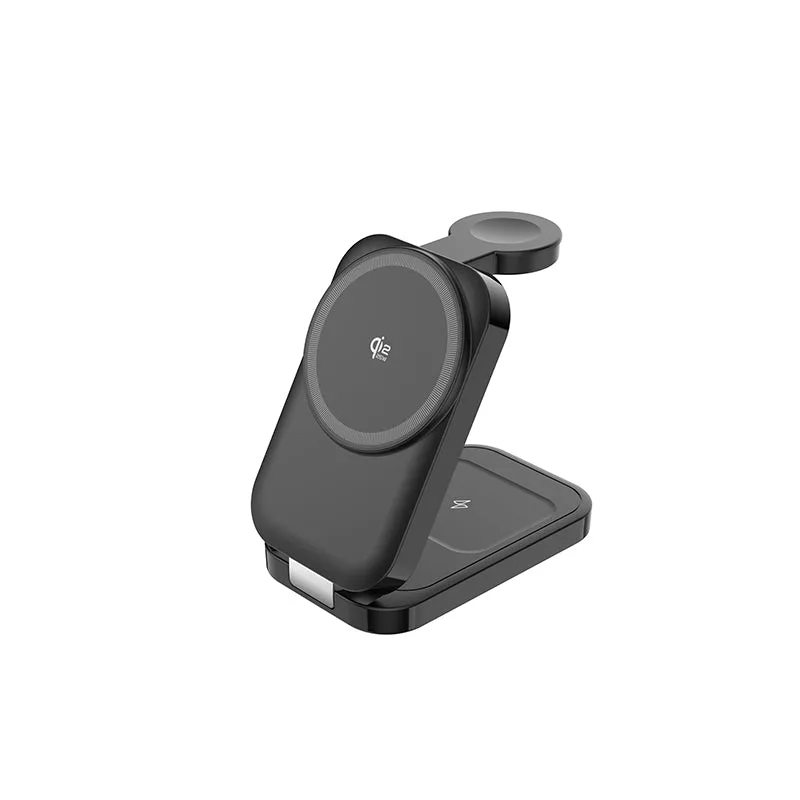 T18 Qi2.2 Foldable Magnetic 3IN1 Wireless Charger Stand for Apple watch/Airpods/iPhone/Samsung — photo 2