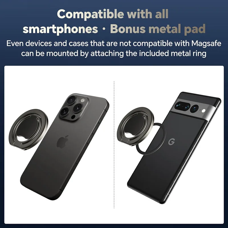 H3 Two Side Magnet Portable Magnetic Zinc Alloy Mobile Phone Grip Holder Kickstand — photo 2