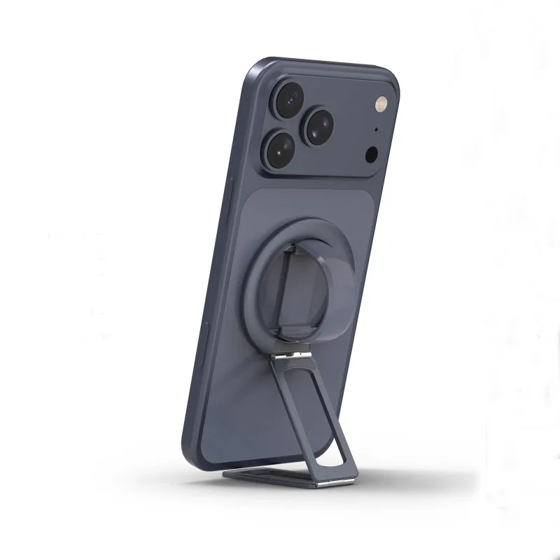 H19 Double folding magnetic phone grip holder strap -- Zinc alloy