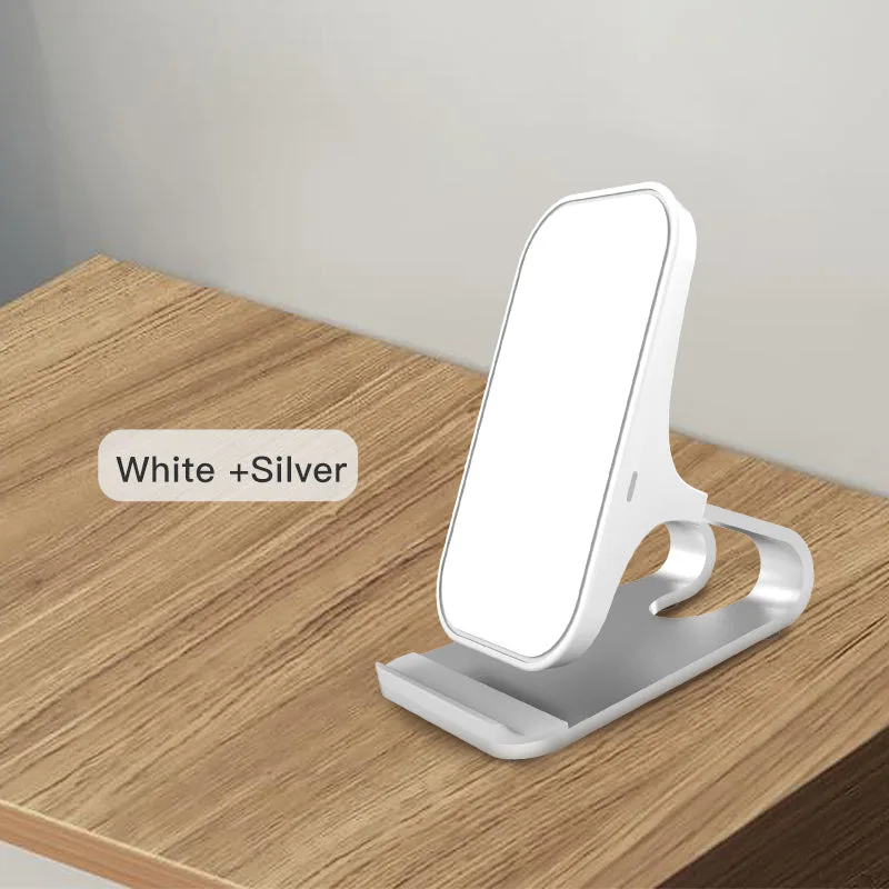 Aluminium Alloy Dual Coils Wireless Charger Universal 15W Fast Wireless Chargers Holder for Android/iPhone/Samsung — photo 4