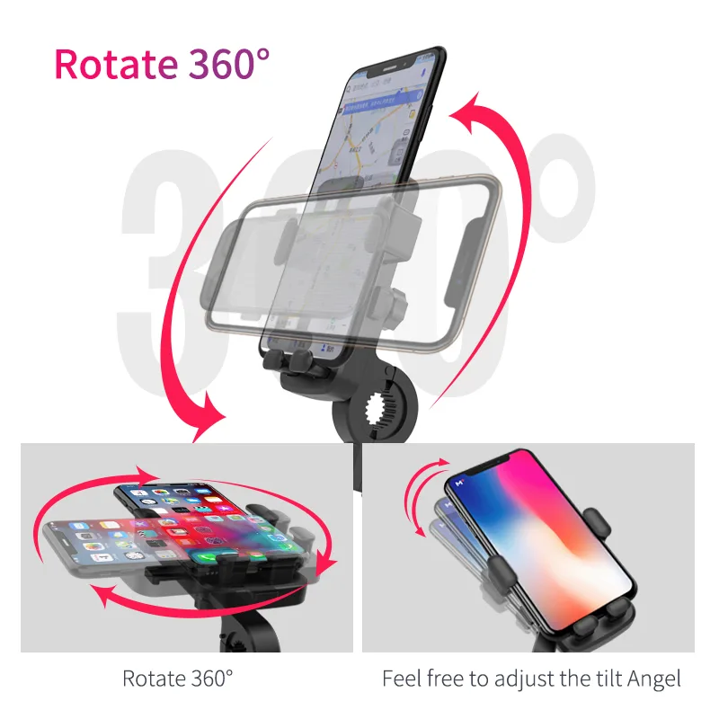 M1 Universal Bike Mount Holder Outdoor Sport Mountain Bike/Motorcycle/E-scooter Handlebar Stand for All Smartphone — photo 3