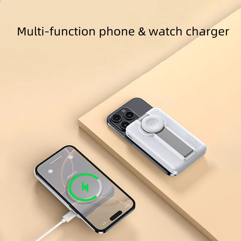 T17 2IN1 Wireless Charging Power Bank High Capacity 10000mah for iPhone and Apple watch — photo 3