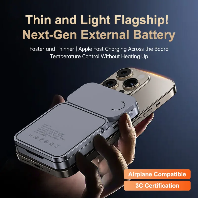 T16 NEW 2IN1 Magsafe Wireless Charging Power Bank with Type C Charging Output For iPhone/Android/Apple watch — photo 3