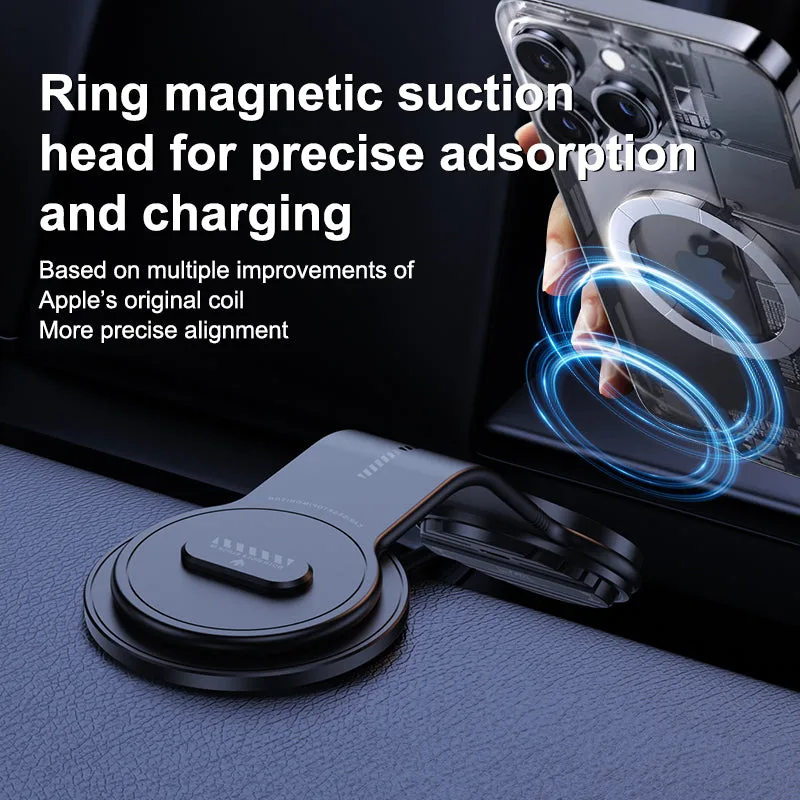 M8L Magsafe Car Wireless Charger Stand 15W Quick Charging Speed Mobile Phone Holder for Tesla all Cars — photo 4