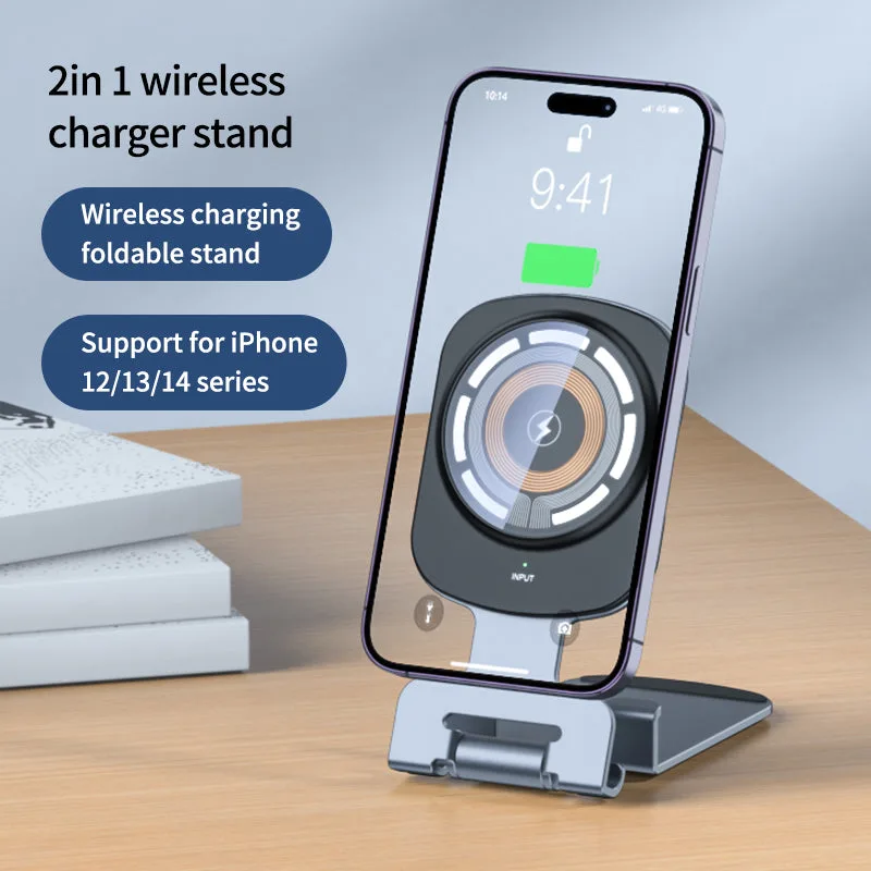 T4 2IN1 Magsafe Wireless Charger and Mobile Phone/iPad Tabletop Holder — photo 2