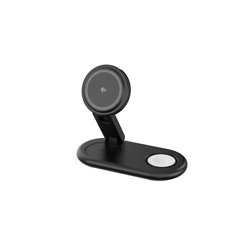 T22 Qi2.2 Foldable Magsafe 3-IN-1 Wireless Charger Holder — photo 2