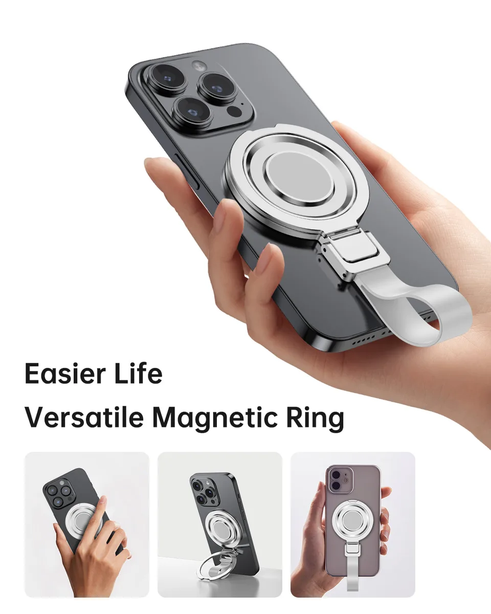 H7 Pro Two Side Magnet Mobile Phone Grip Holder Strap with Aluminium Alloy Material — photo 2
