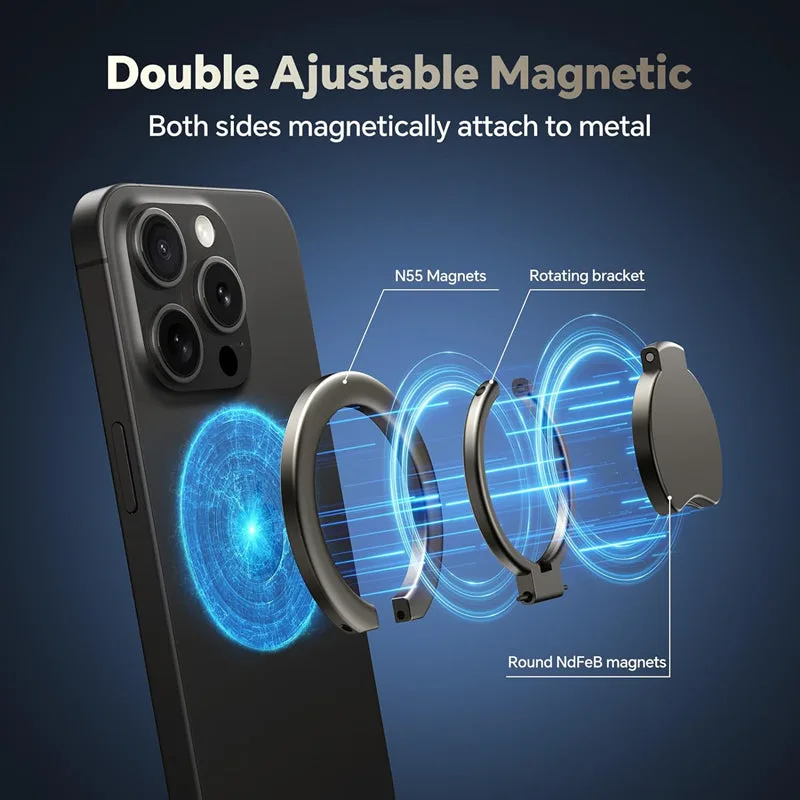 H3 Two Side Magnet Portable Magnetic Zinc Alloy Mobile Phone Grip Holder Kickstand — photo 3