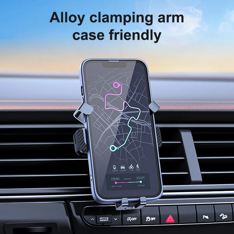 G9 Auto grip smartphone car mount holder universal aluminium alloy gravity GPS stand for iPhone/Samsung/Android — photo 4