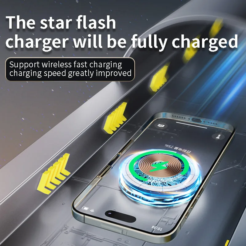 M6 Magsafe Car Mount Wireless Charger, 15W Tight Adsorption Wireless Charger Holder Vehicle Wireless Charging Stand — photo 4