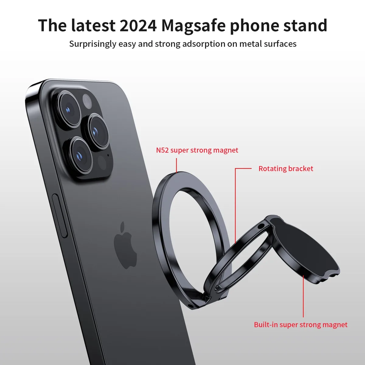 H3 Pro Two Side Magnetic Smartphone Grip Holder with Aluminium Alloy — photo 3