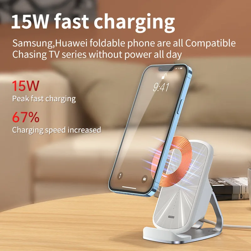 T1 ICHECKEY 15W Wireless Chargers Auto Scan Coil Wireless Charging Stand For iPhone/Samsung — photo 3