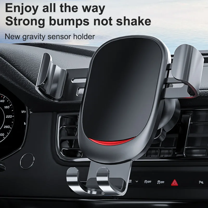 G11 Universal Gravity Car Smartphone Holder Aluminium Alloy Air Vent Car Mount Auto Grip Cellphone GPS Stand for iPhone/Samsung — photo 2