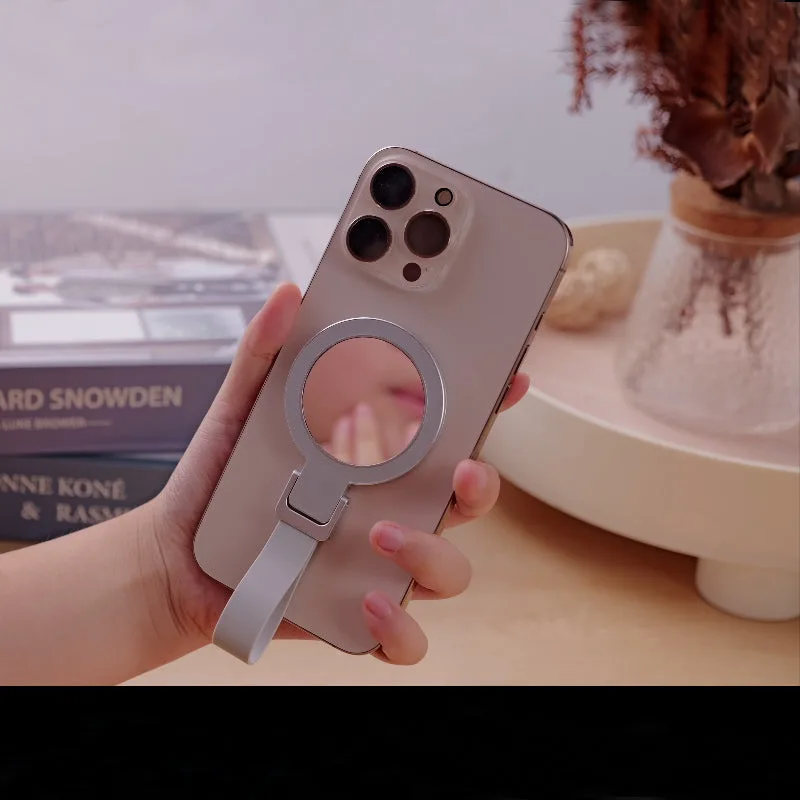 H7Pro+ Two-sided Magnet Phone Ring Holder with Mirror Mag-grip Smartphone Stand with Strap — photo 3