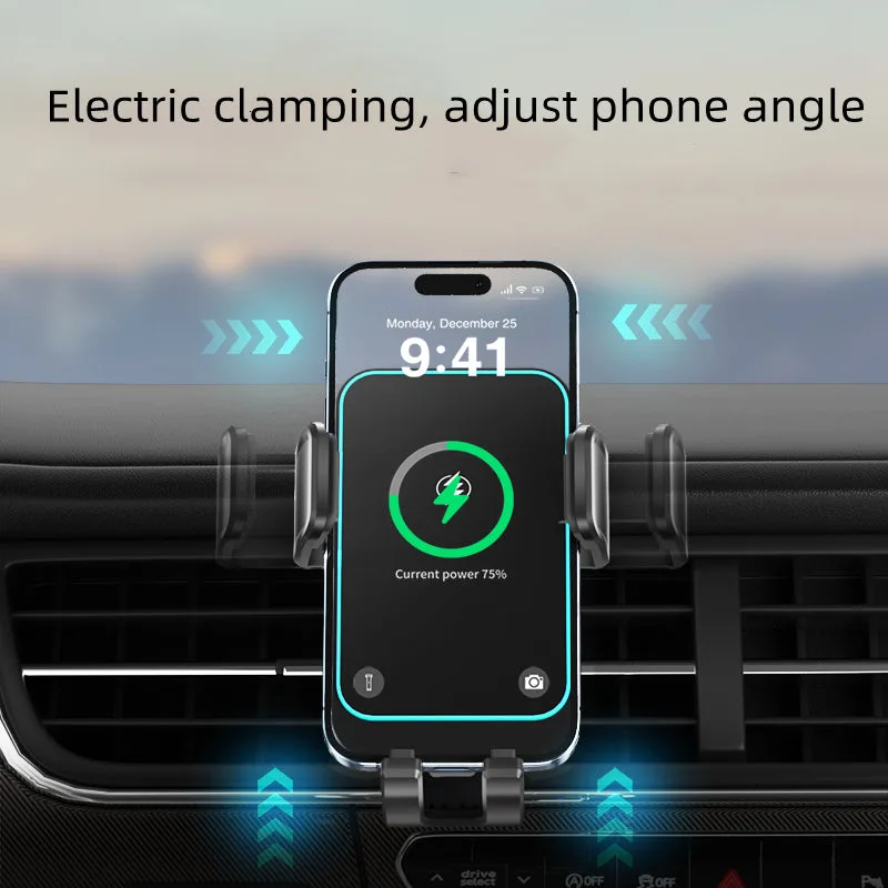 W8 Mini Wireless Car Charger 15W Single Coil Telephone Airvent Mount Wireless Chargers for iPhone/Samsung — photo 4