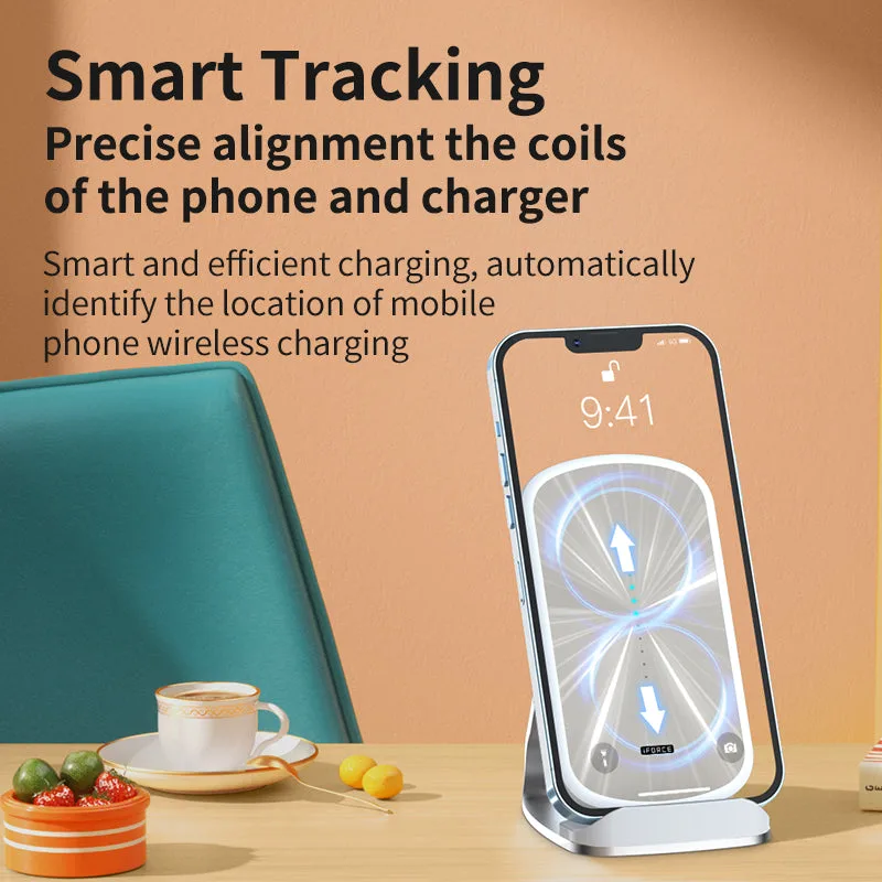 T1 ICHECKEY 15W Wireless Chargers Auto Scan Coil Wireless Charging Stand For iPhone/Samsung — photo 2