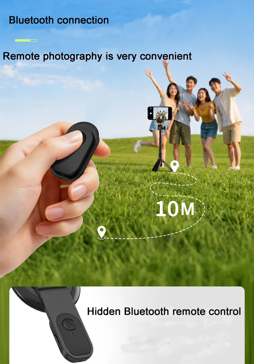 H21 Bluetooth Selfie Remote Controller Magnetic Phone Holder with 1/4 threaded hole — photo 5