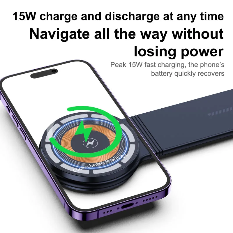 M8L Magsafe Car Wireless Charger Stand 15W Quick Charging Speed Mobile Phone Holder for Tesla all Cars — photo 5