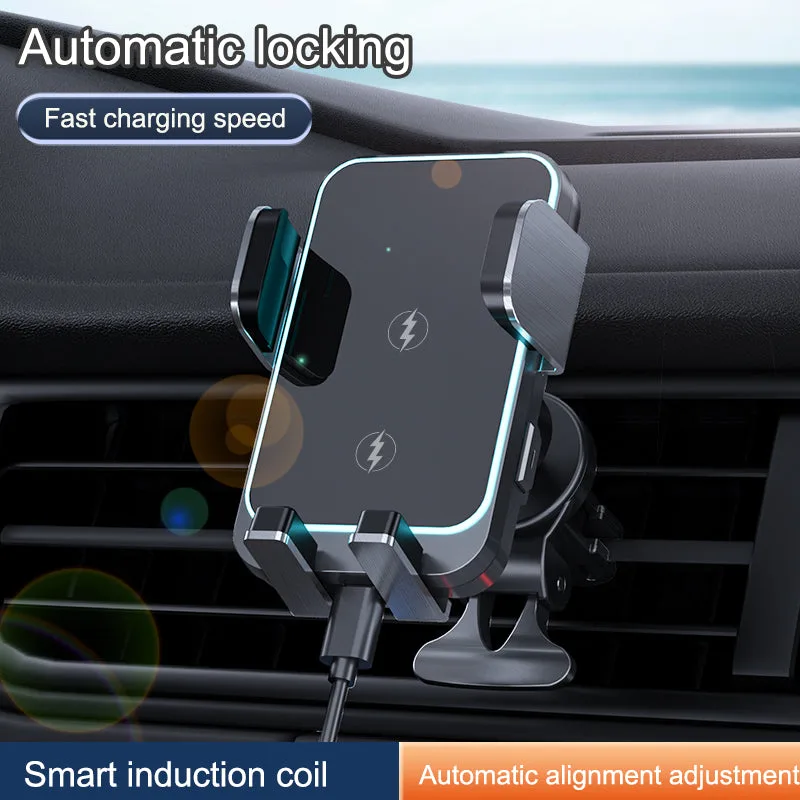 W8Pro Dual Coils Universal Wireless Car Charger for Samsung, Factory OEM 15W Car Mount Induction Wireless Chargers — photo 3