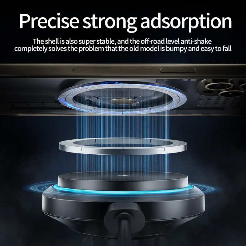 M5 Qi2 True 15W Magsafe Wireless Car Charger Holder with Cooling Fan for iPhone12/13/14/15/16/17 — photo 5